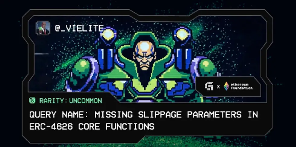 Missing slippage parameters in ERC-4626 core functions