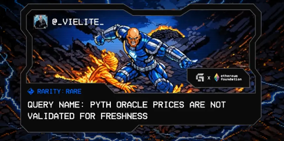 Pyth oracle prices are not validated for freshness